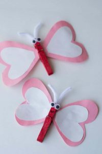 Butterfly Heart Clothespin