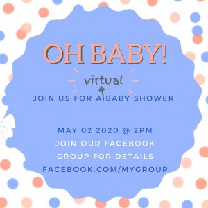 Virtual Baby Shower Invite Canva